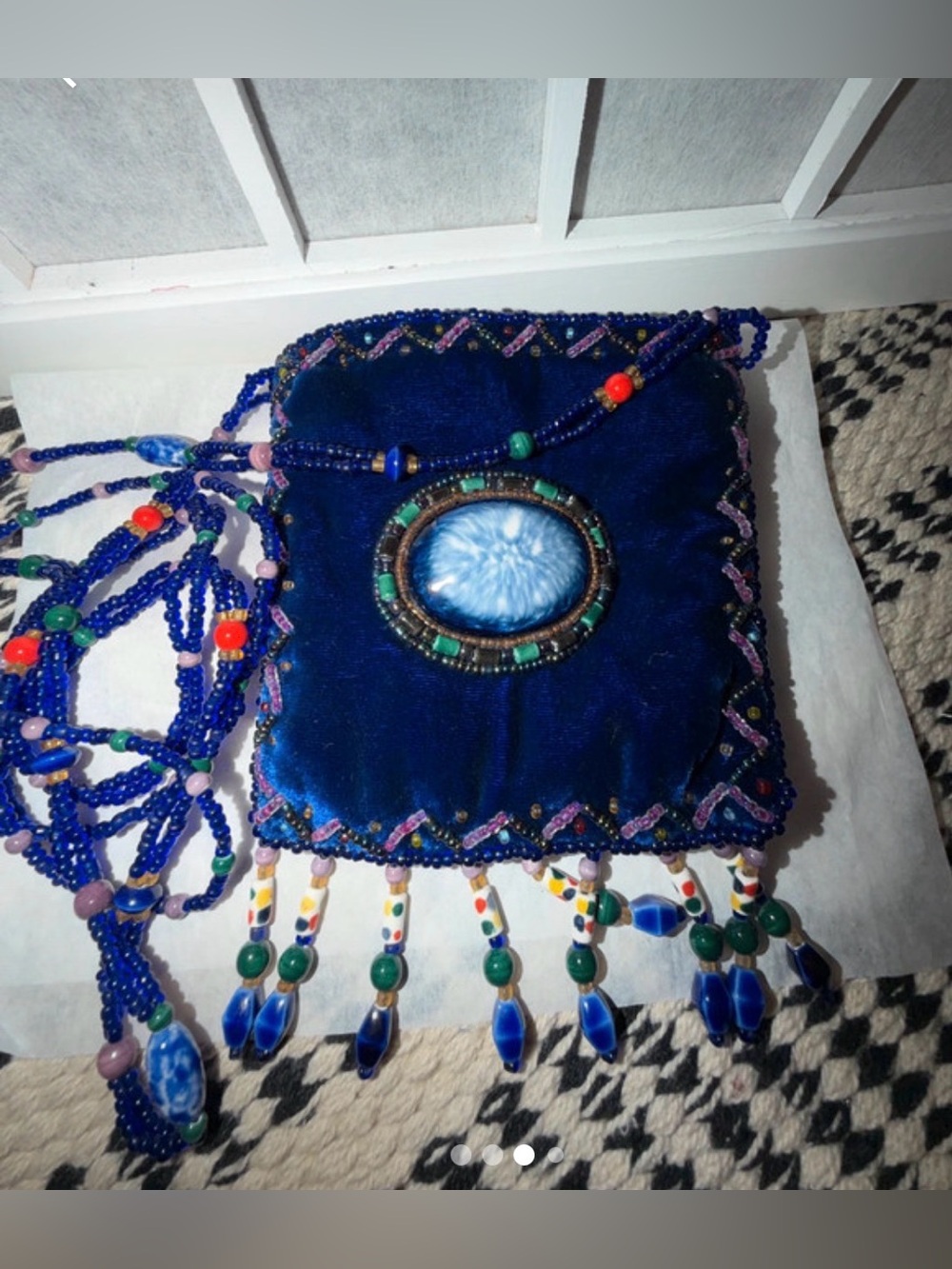 Blue Velvet crossbody bag